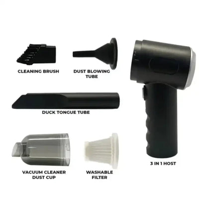 3 In 1 Portable Vacuum Cleaner Duster Blower  Wireless Air Pump