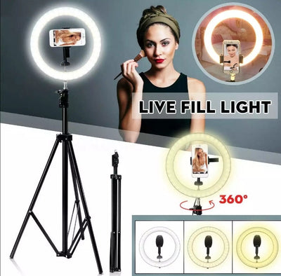 26 CM Professional LED Ring Light With 7 FT Tripod Stand