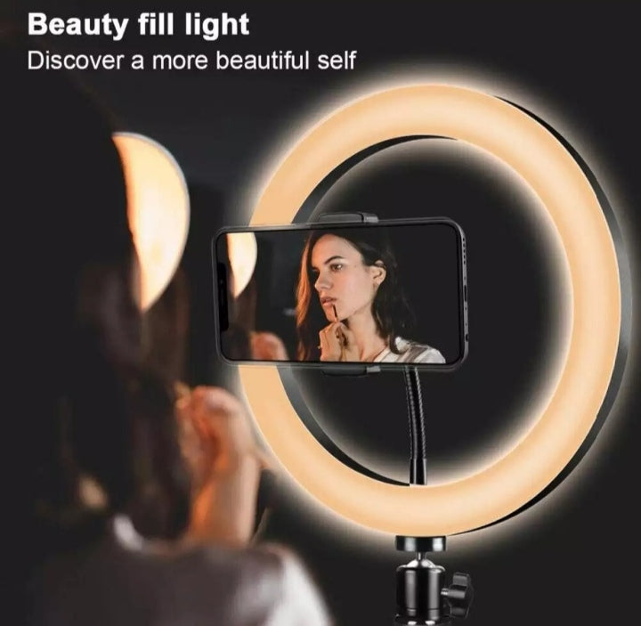 26 CM Professional LED Ring Light With 7 FT Tripod Stand